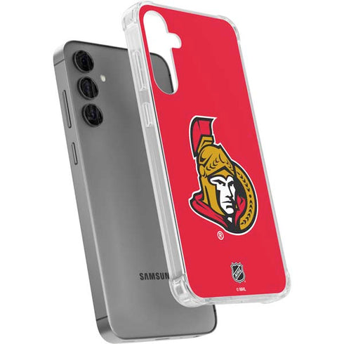 NHL Ottawa Senators Solid Background Galaxy S24 Plus Clear Case